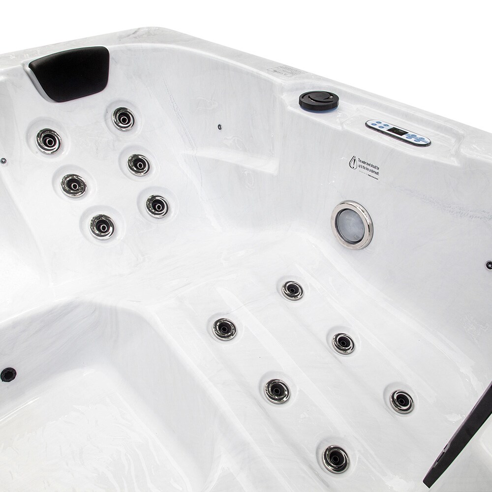 HOME DELUXE Outdoor Whirlpool WHITE MARBLE PURE