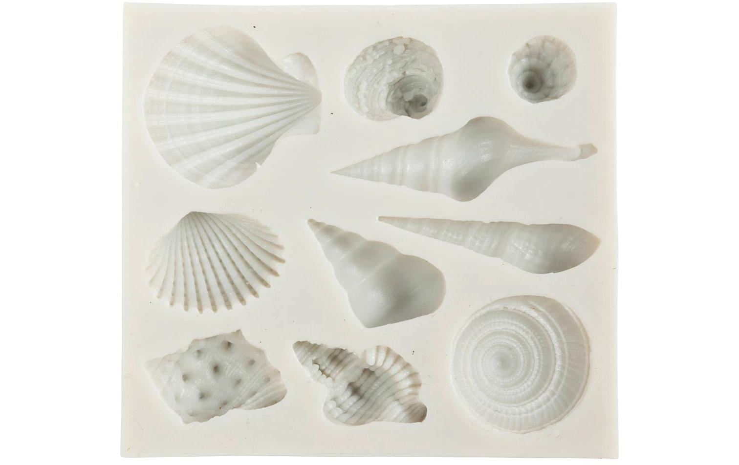 Versiegelung Giessformen Silikon Muscheln, 10 MotiveFlexibles Silikonmaterial