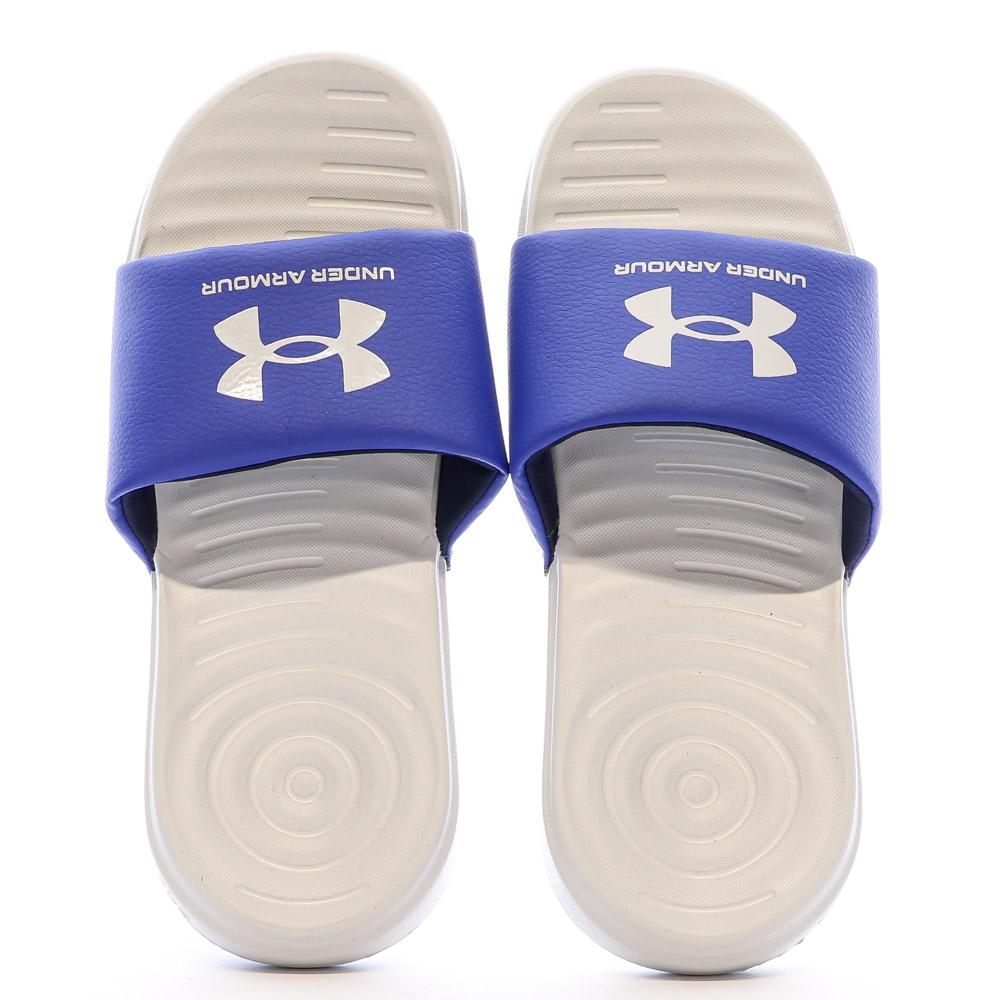 Under Armour Claquettes Blanches/Bleu Garçon Under Armour Ansa Fix