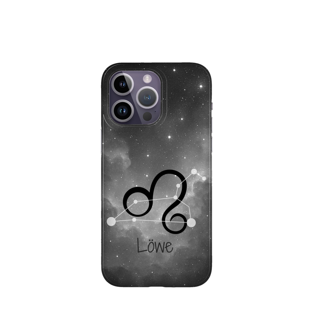 iPhone 14 Pro Max Kunststoff Hülle Löwe 4 - Grau