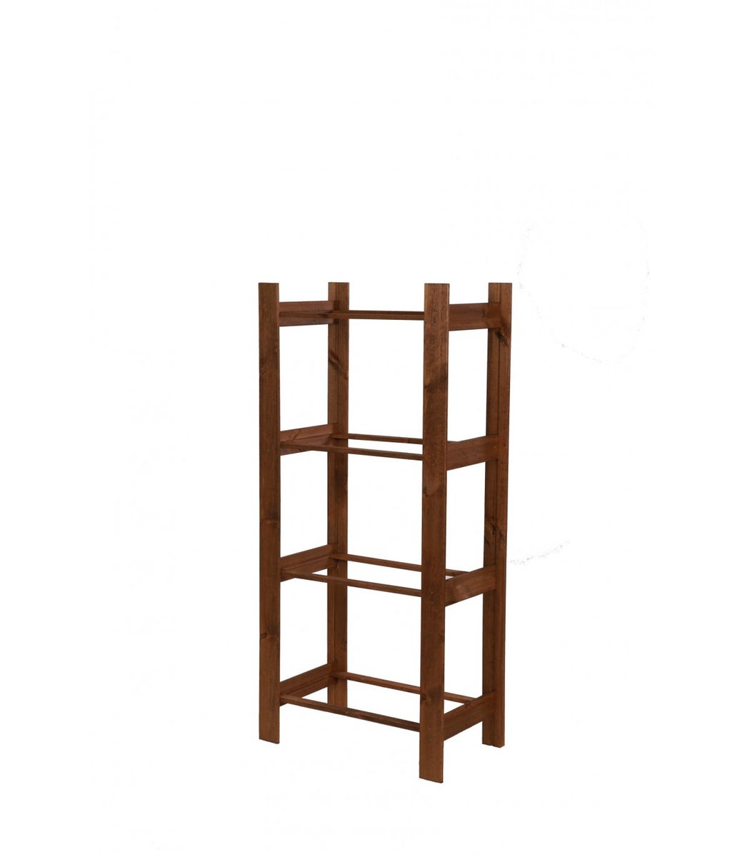 PROREGAL Drankkrattenrek Pinepeak HxBxD 149 x 70 x 38,8 cm Voor 4 kratten Dennenhout Bruin