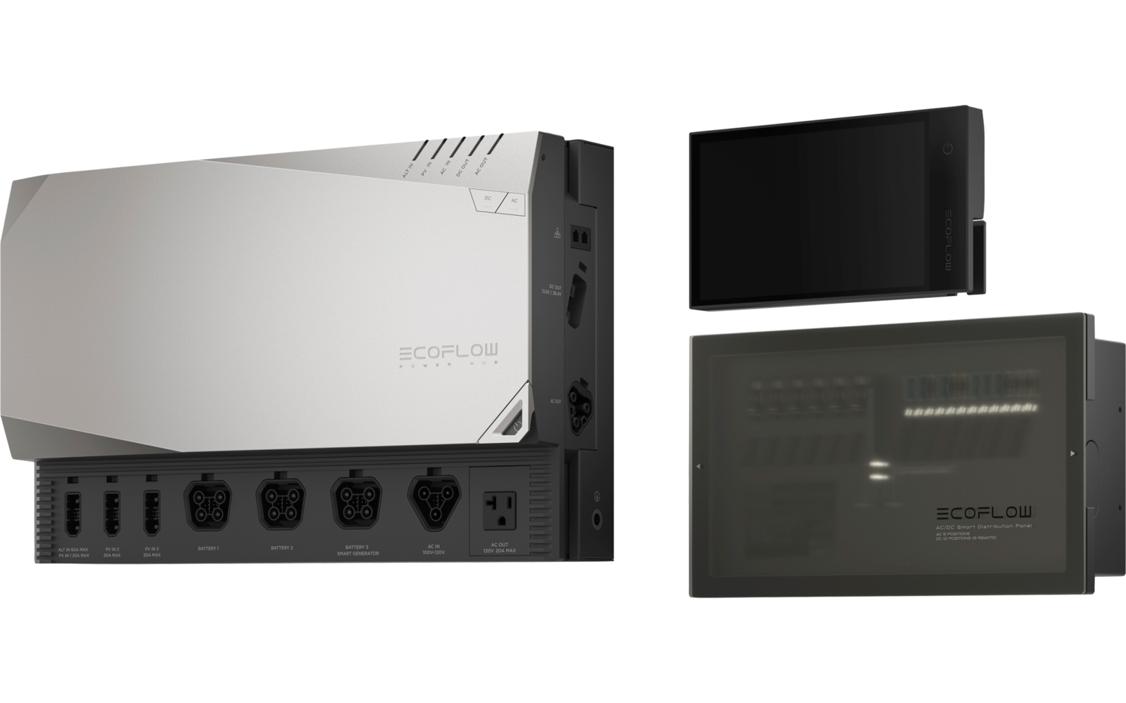 EcoFlow Power Hub Independence Kit: Power Hub / Cable Pack / Distribution Panel / Monitor Stromversorungslösung für Fahrzeuge