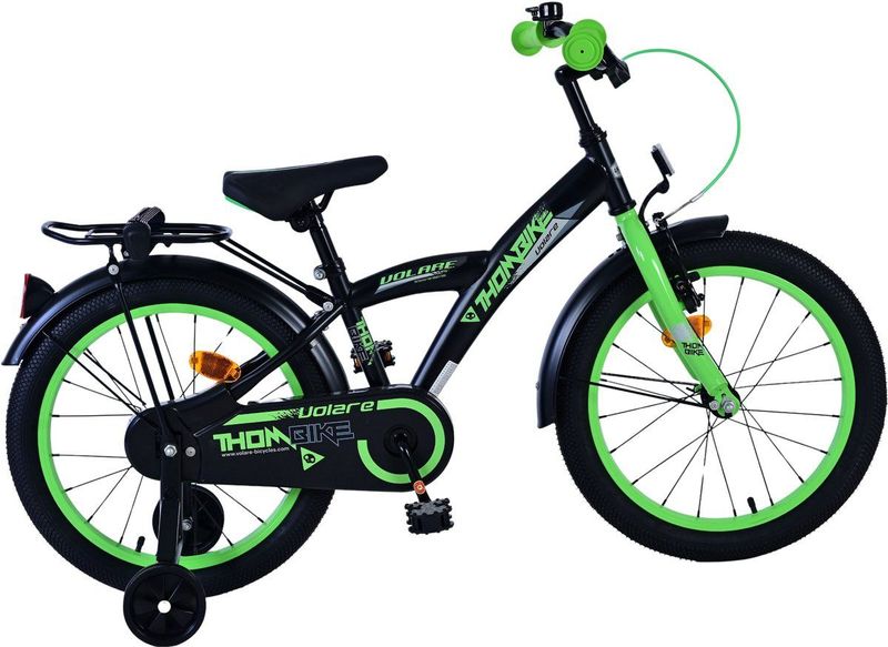 Volare - Thombike - Kinderfiets - Zwart met Rode Accenten - 18 inch