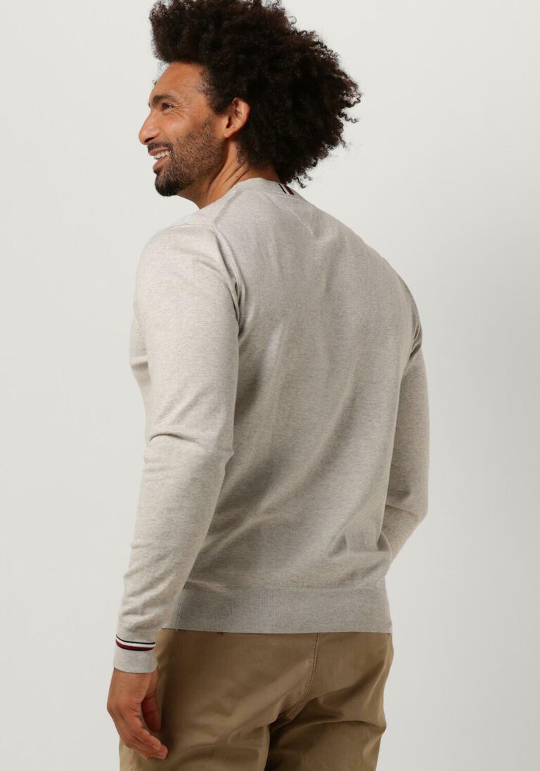 TOMMY HILFIGER beige tommy hilfiger trui mouline gs striped crew neck