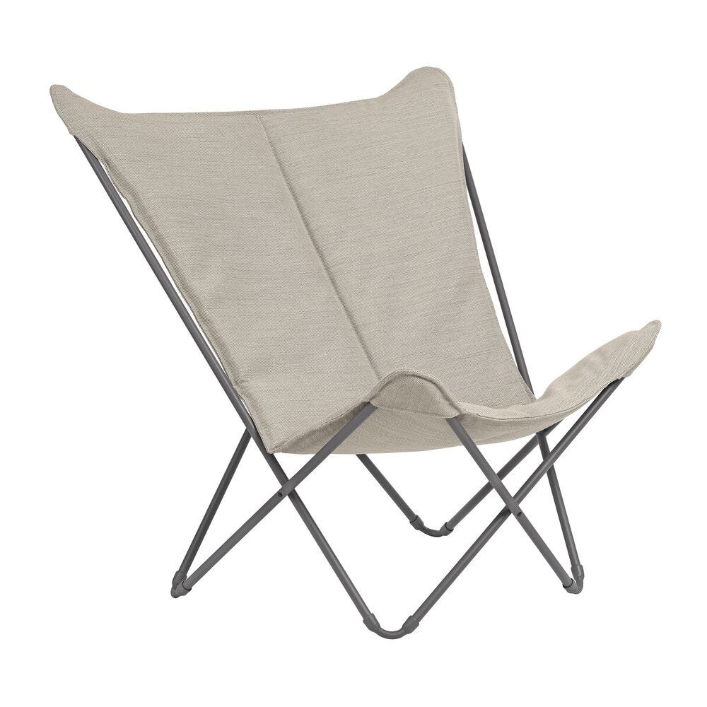 Gepolsterter Breiter Butterfly Chair Sphinx Hedona Beige Latte