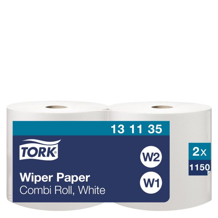 Tork 131135 2st Advanced Wiper 415 1-lgs wit 460 mtr x 25 cm pak à 2 rol/1150 vel (131135)