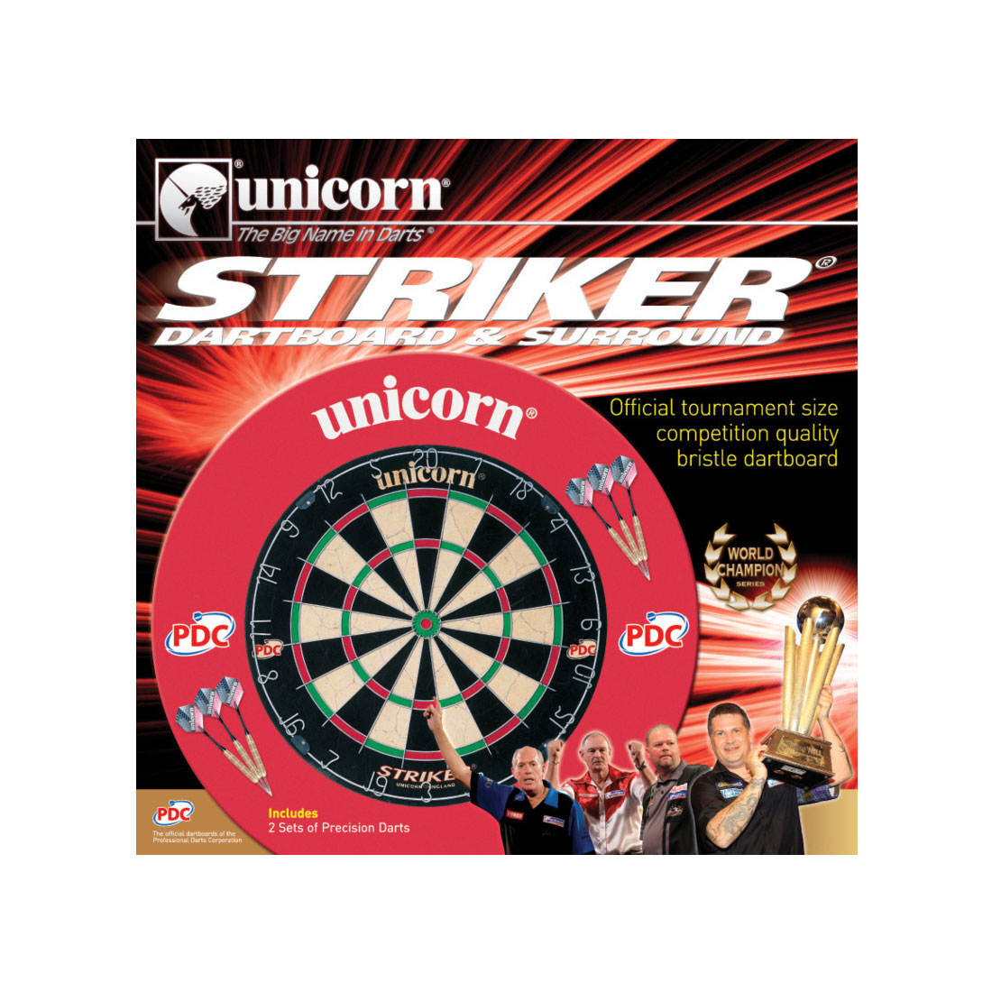 Unicorn Dartscheibe Striker mit Surround