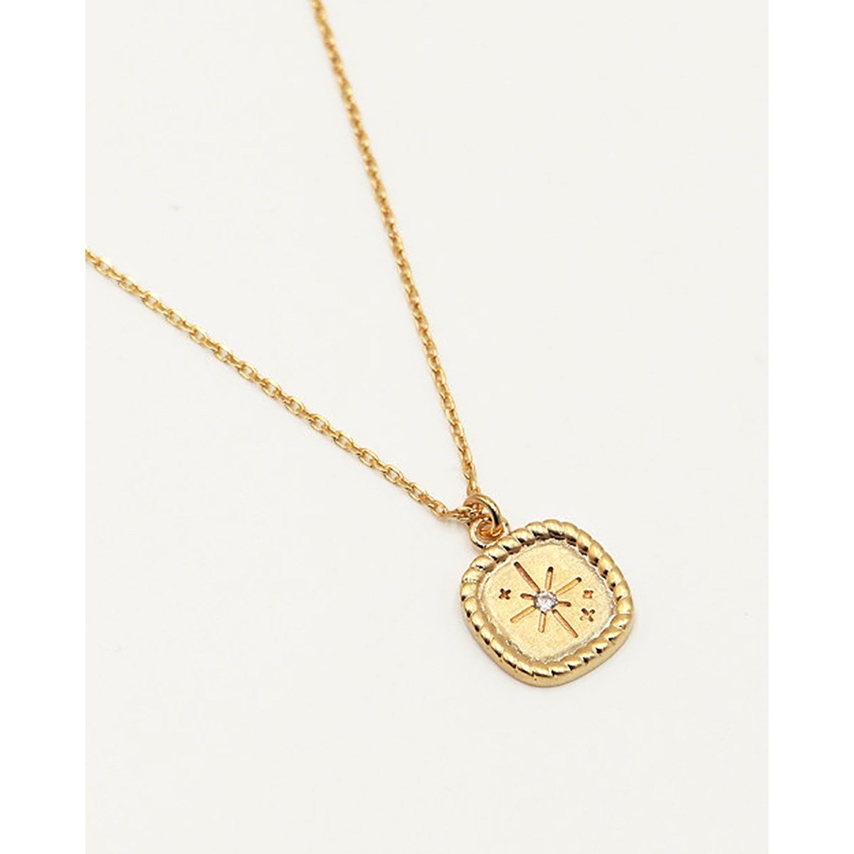 Collier étoile et zircon doré à l'or fin 24K MINI ORACLES