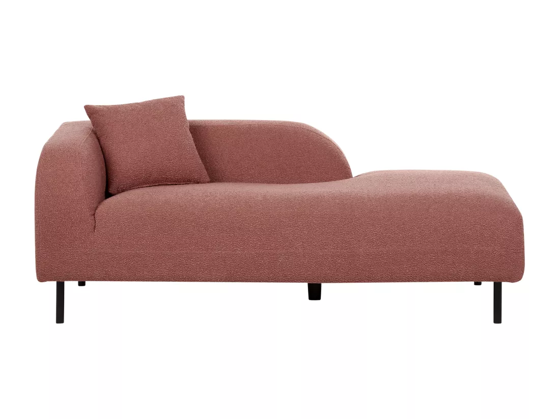 Chaise longue à droite rose bouclé LE CRAU