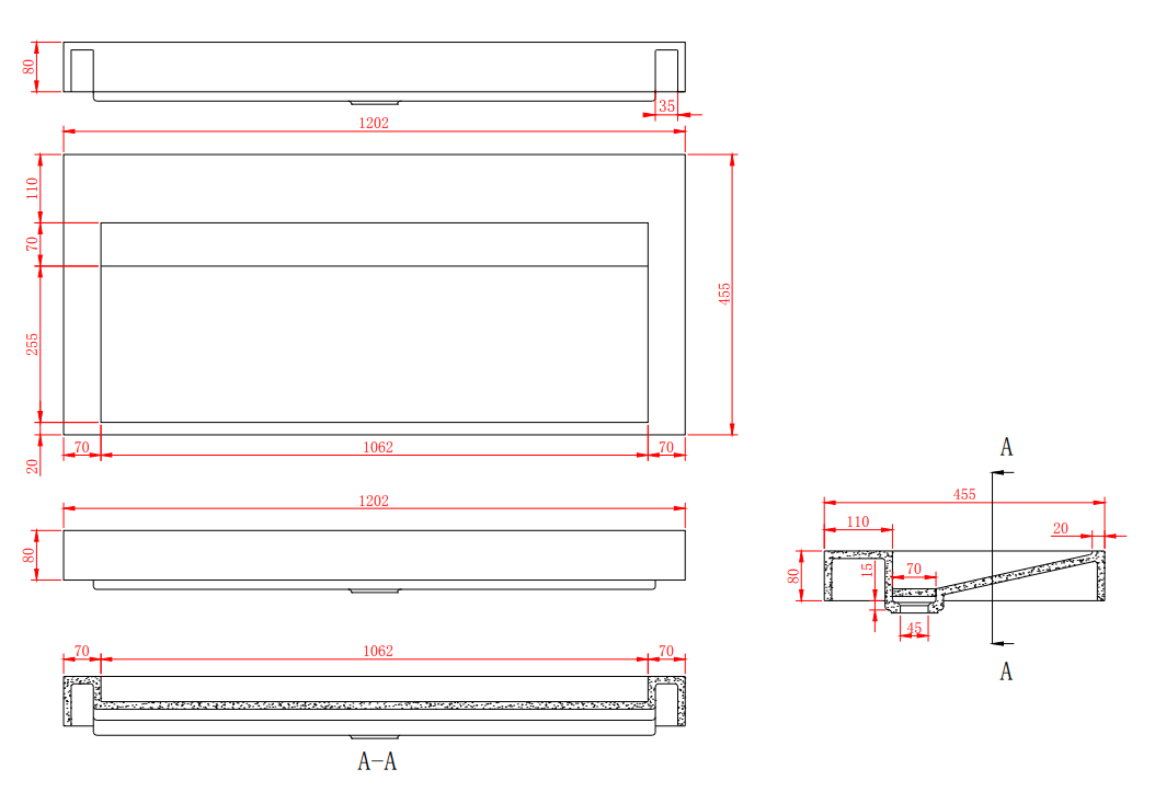 SSI Design Stretto Solid Surface Wastafel 120x45.5cm
