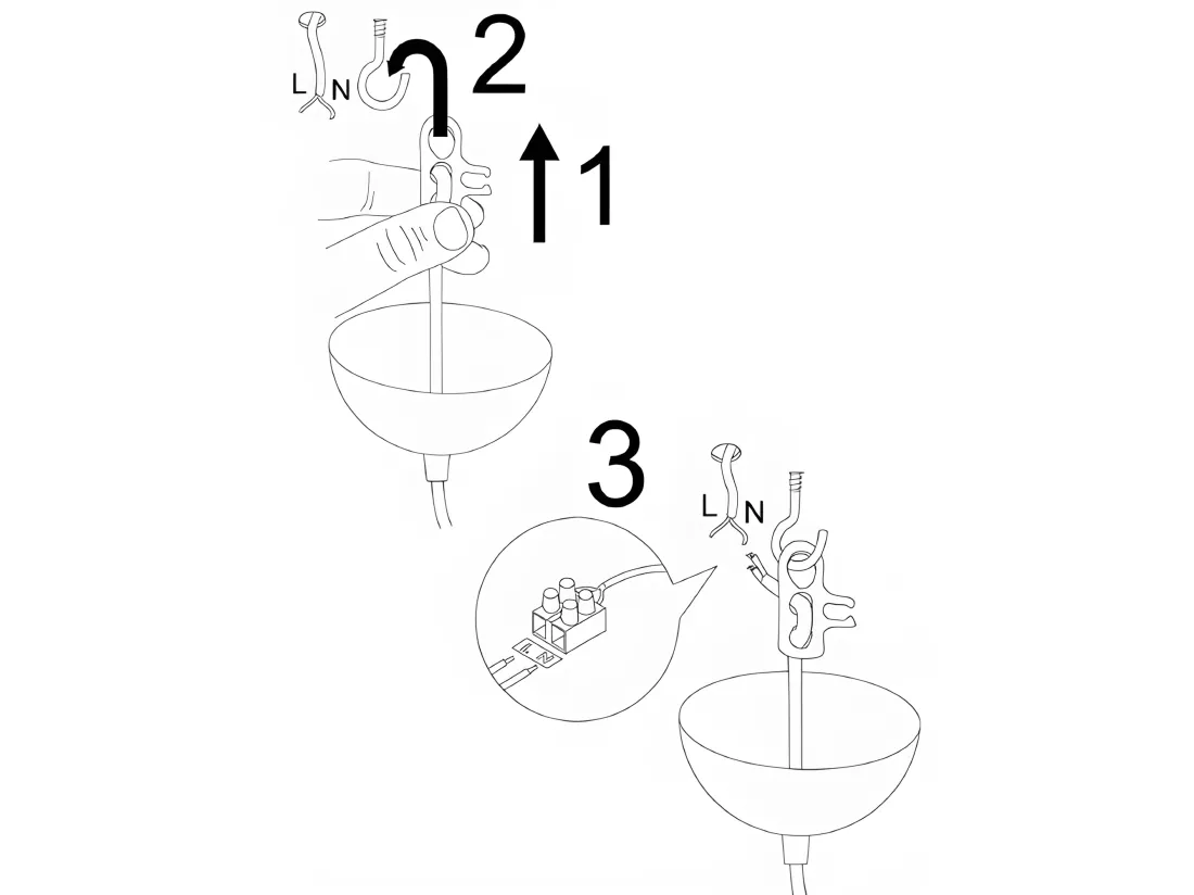 Suspension en métal à hauteur réglable - D. 26 x H. 40/126 cm - Cuivré - YILDO