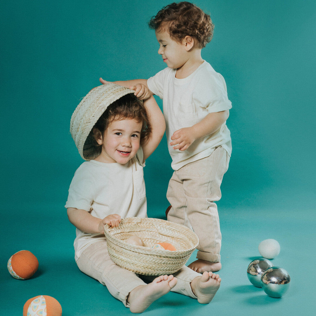 Petit boum mand van palmblad - 27 cm