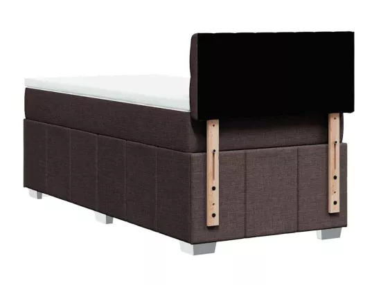 Sommier tapissier avec matelas Marron foncé 90x200 cm