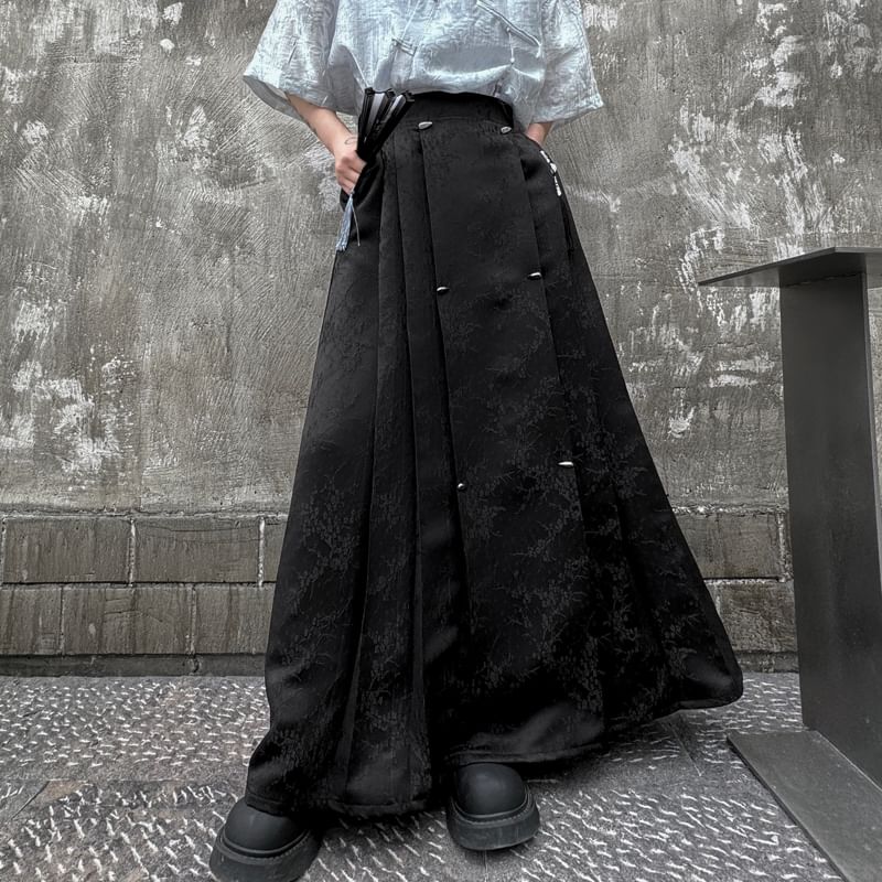 Bjorn - Hoge taille effen Hanfu rok