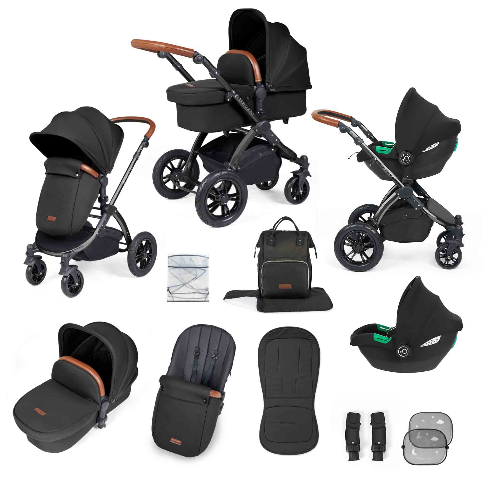 Système de voyage Stomp Luxe 3-en-1 i-Size avec siège auto Cirrus