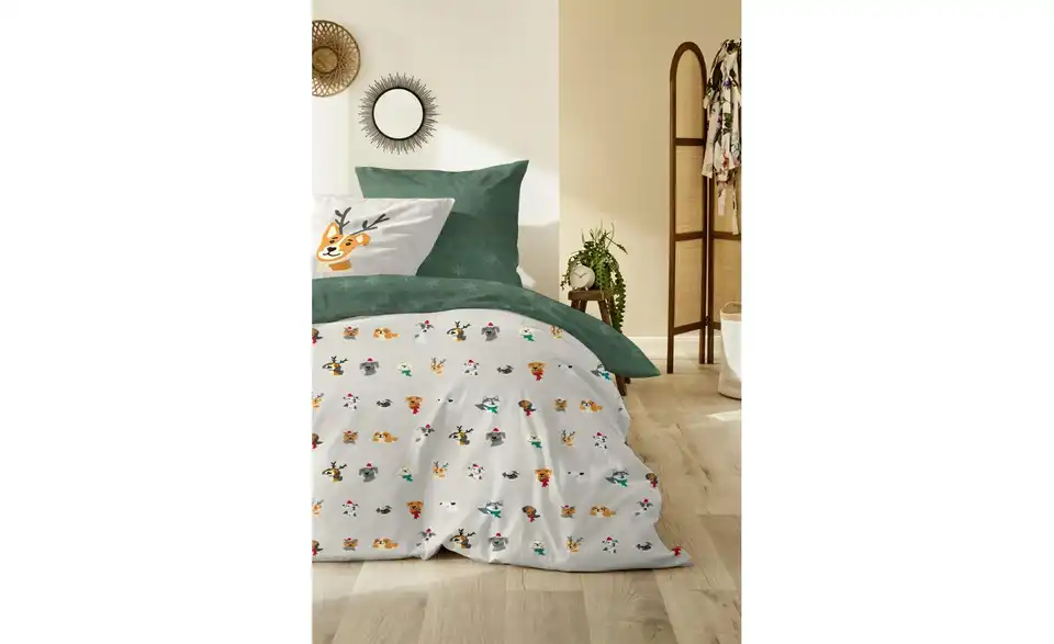 Biber Bettwäsche-Set 220 cm 155 cm
