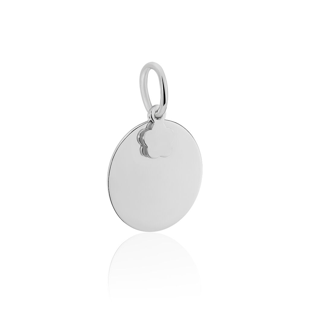 Pendentif Zodiaque Rond Argent Blanc