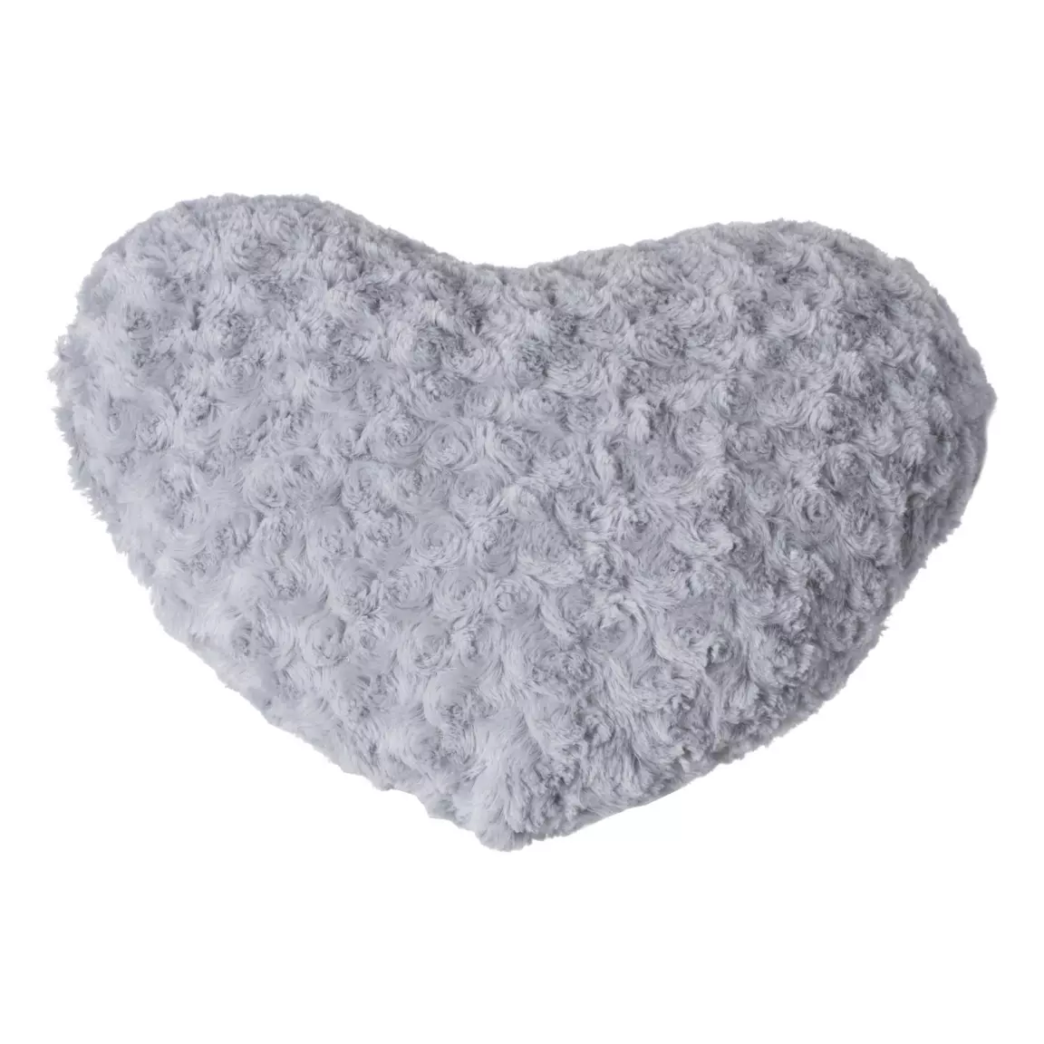 Coussin Cœur (28 x 36 cm) Bouclée Gris