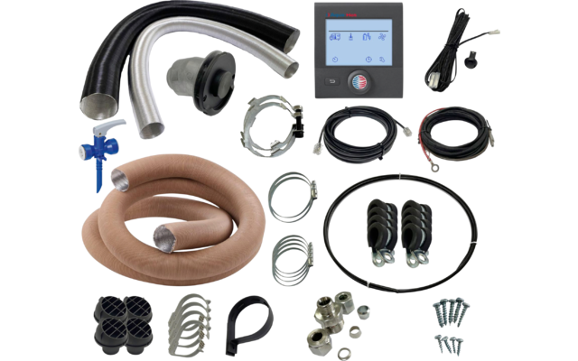 Aqua Hot Umluftheizsystem GEN1 LPG mit 10 Liter Wassererhitzer 6 kW + Einbaukit für Umluftheizsystem GEN1 LPG