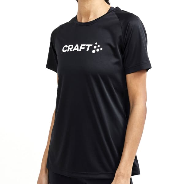 T-shirt running CRAFT CORE ESSENCE LOGO TEE W BLACK