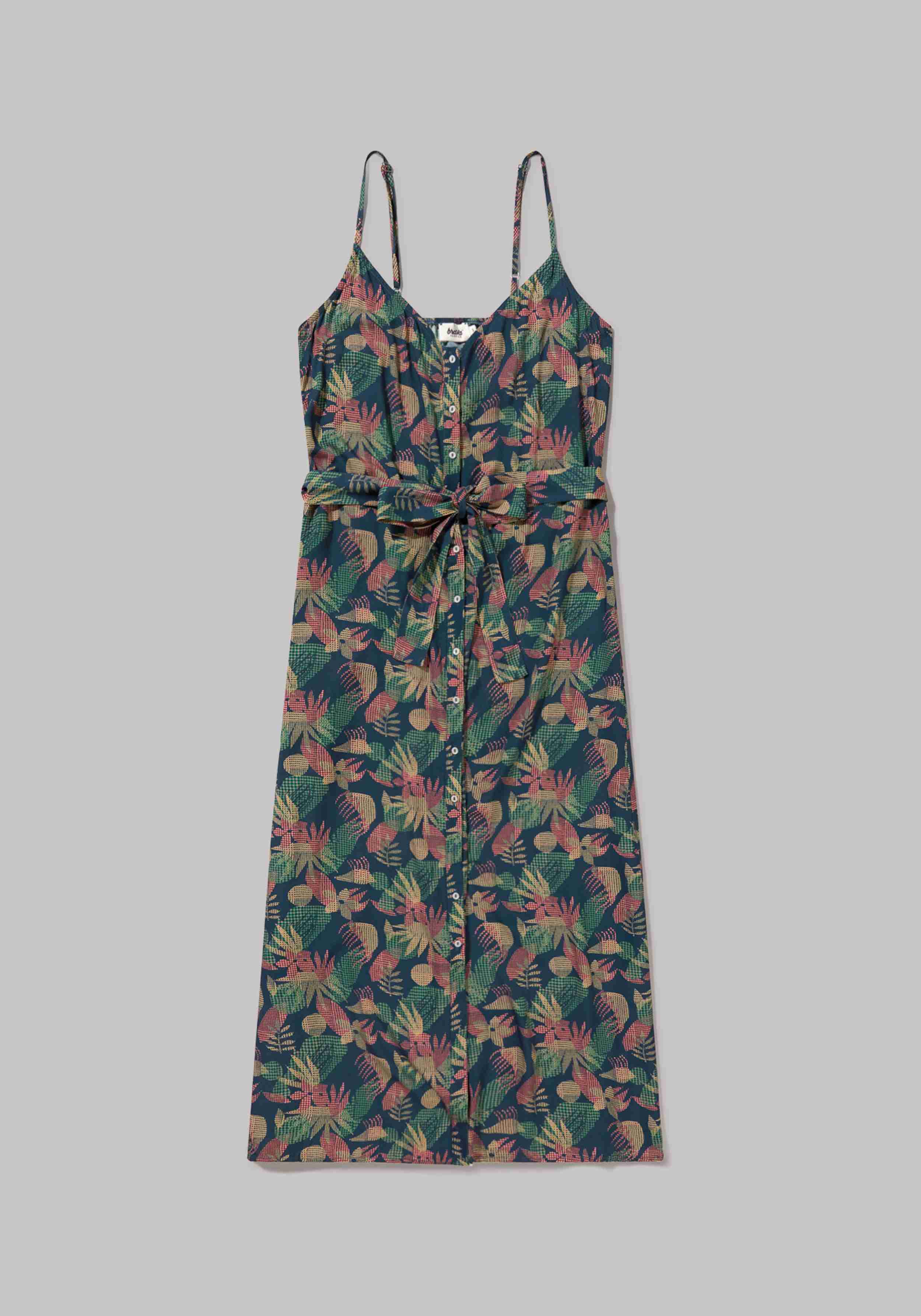 Brava Fabrics Kleid Flower Vishy Strap Dress Navy