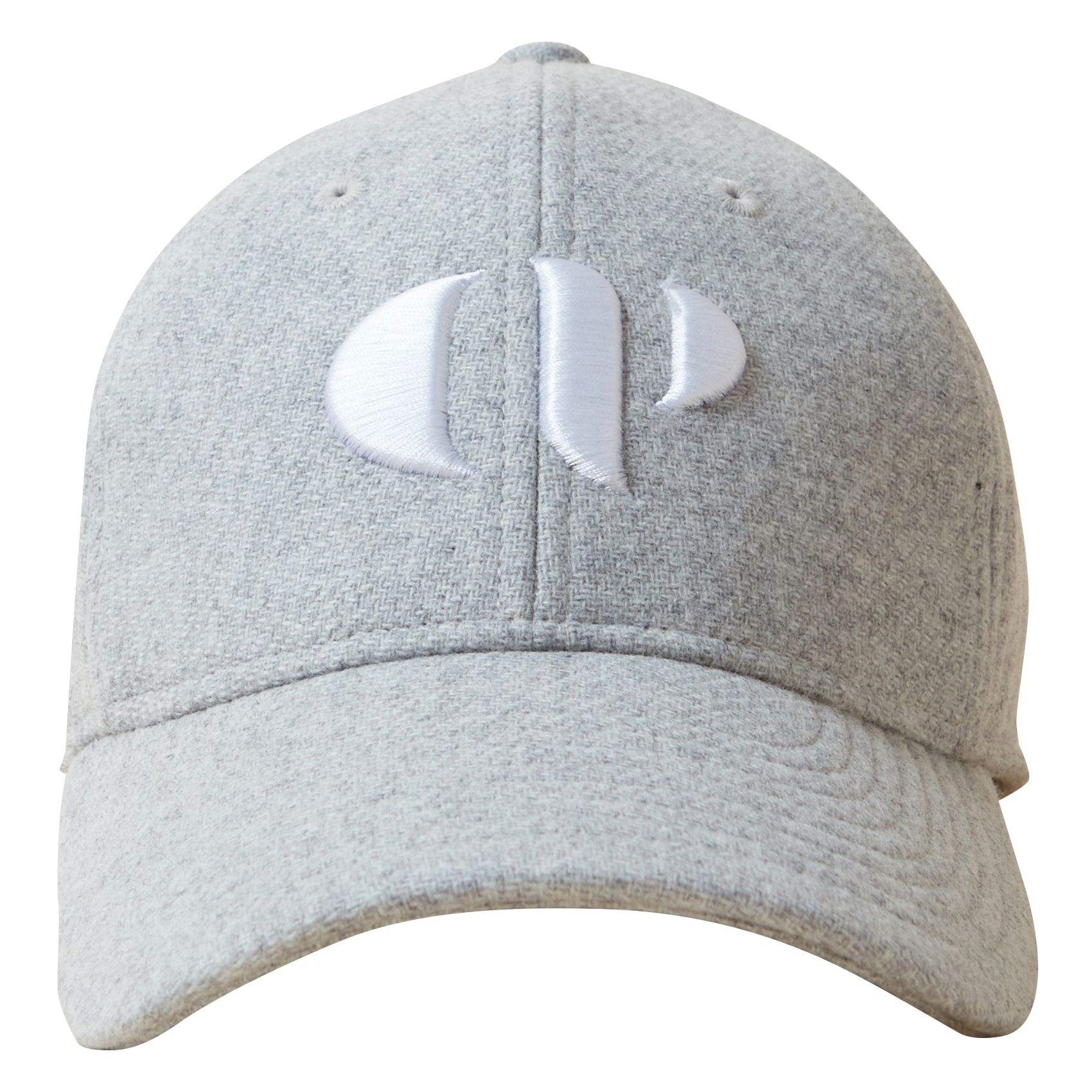 Casquette broderie en laine mélangée | Gris