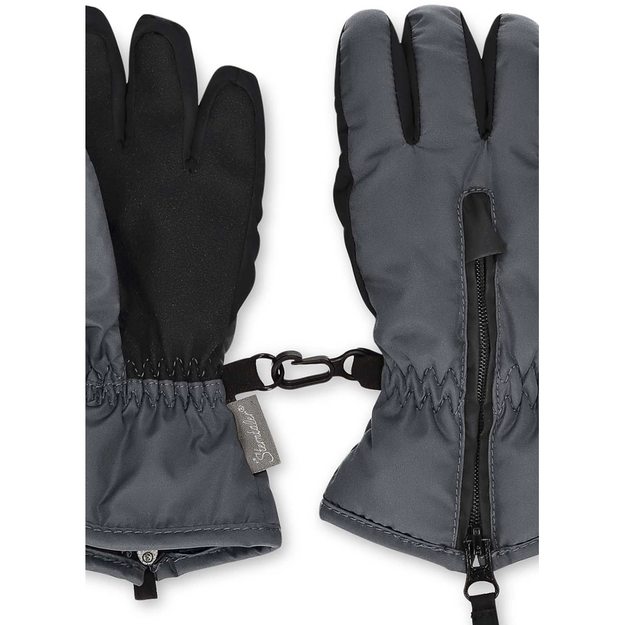 Sterntaler Fingerhandschuh zweifarbig eisengrau
