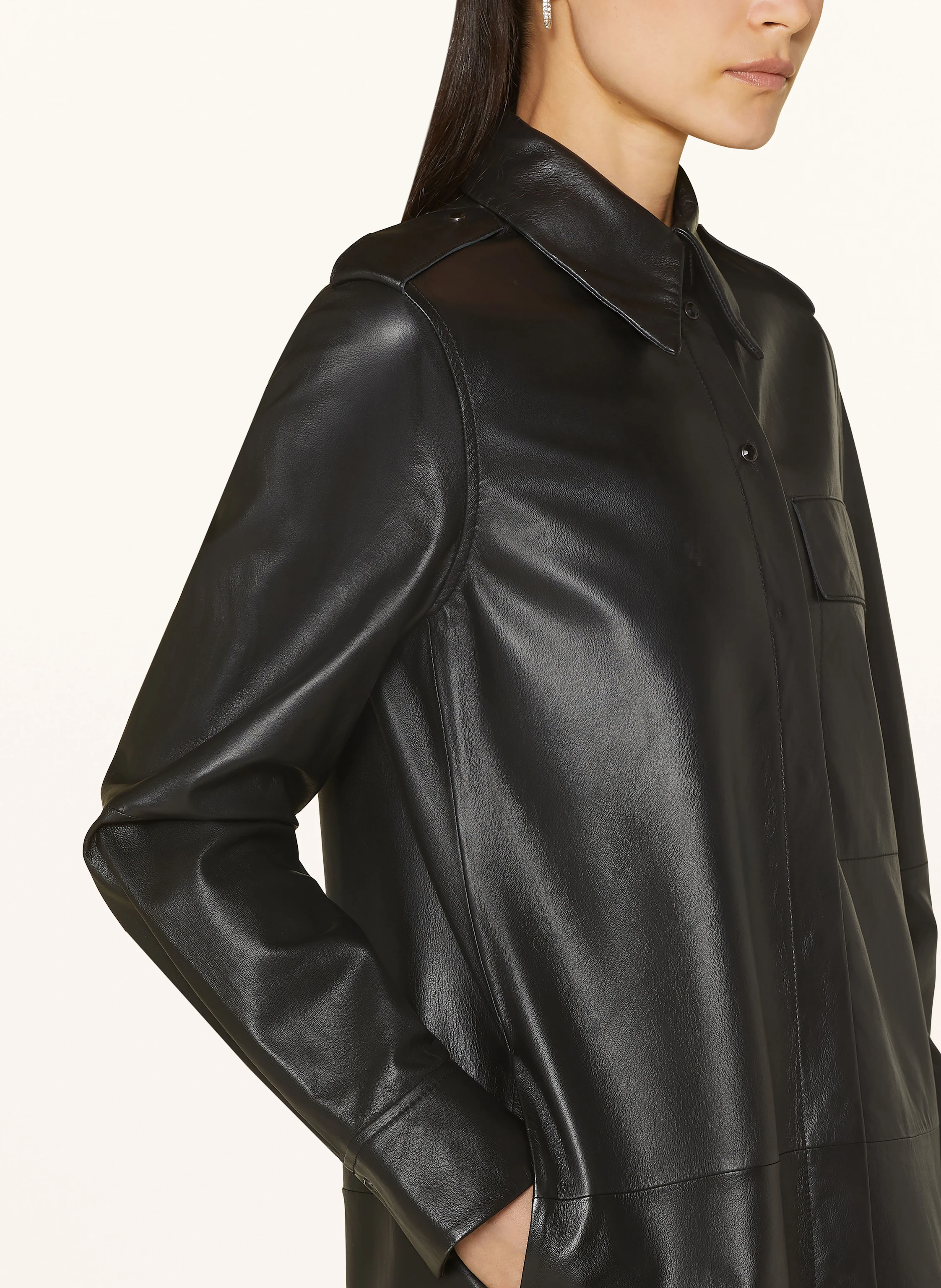 RIANI Hemdblusenkleid aus Leder