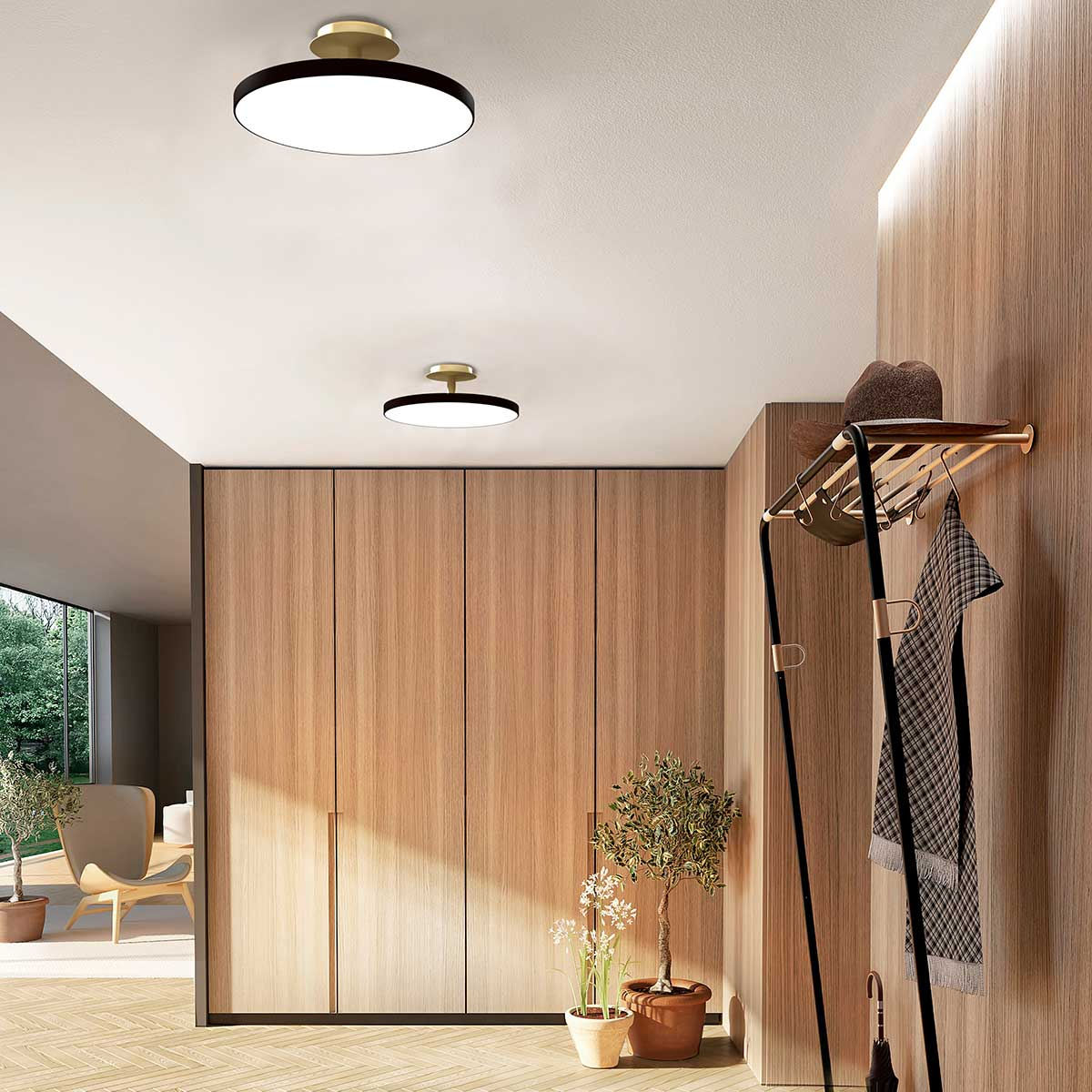 Plafondlamp Asteria Up Medium Zwart