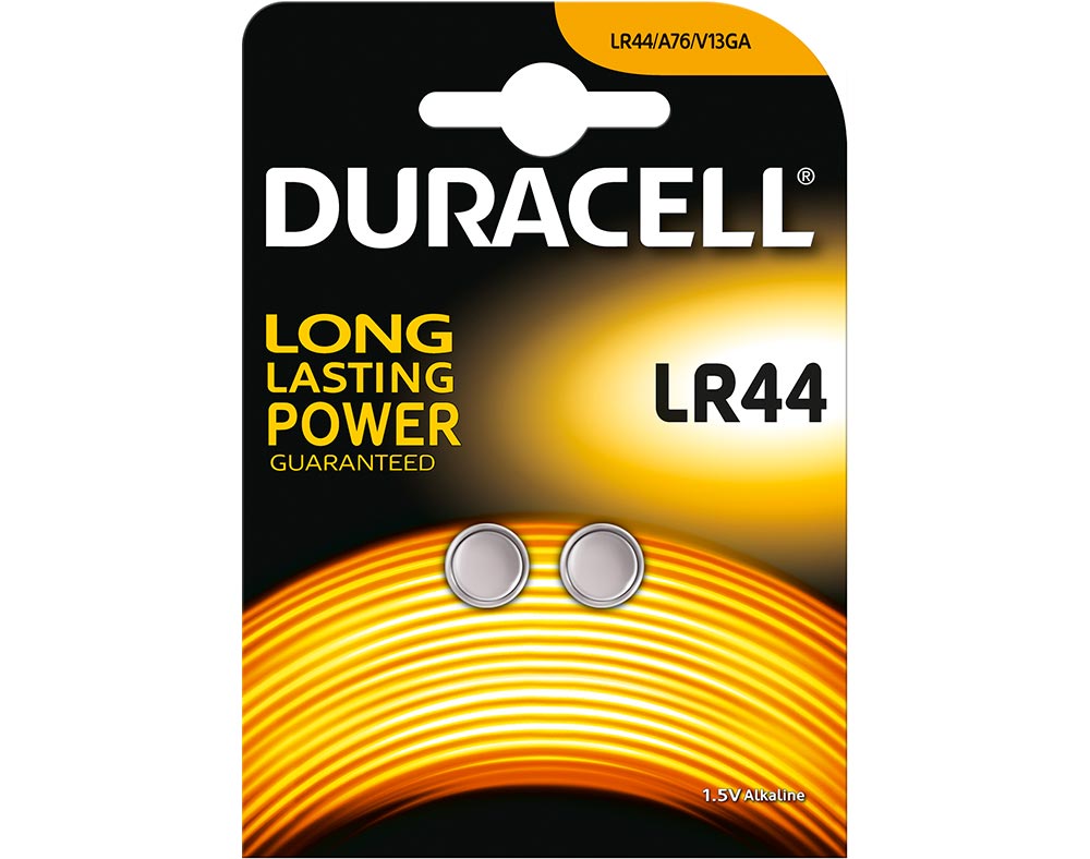 PILHA ALCALINA DURACELL LR44 PACK 2 UNIDADES