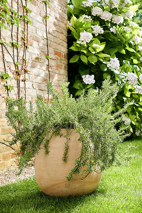 Vase haut rond terre cuite Deroma Goccia toscana Ø38 x h.38 cm