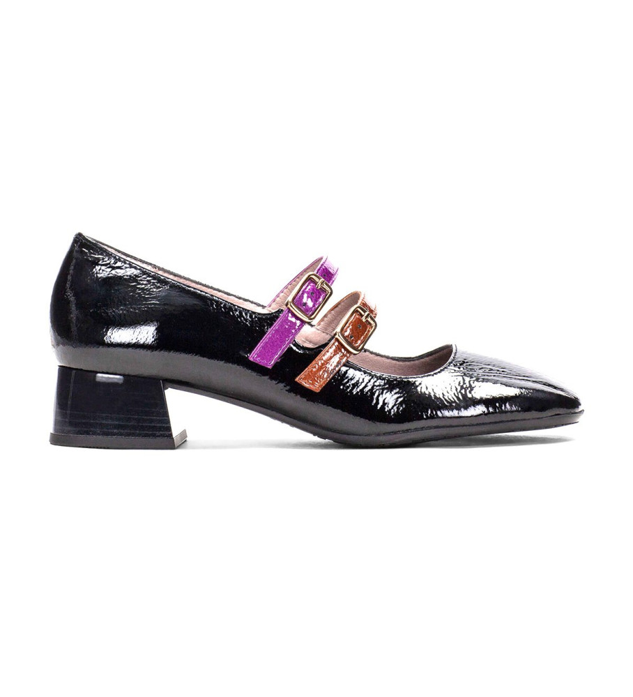Sapatos Hispanitas Black Manila Mary Jane em couro