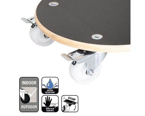 WagnerSystem Maxigrip plantenwagen, Ø38 cm, 200 kg