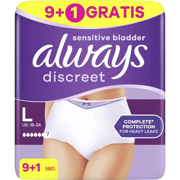 Discreet Inkontinenz Pants Plus L 9+1