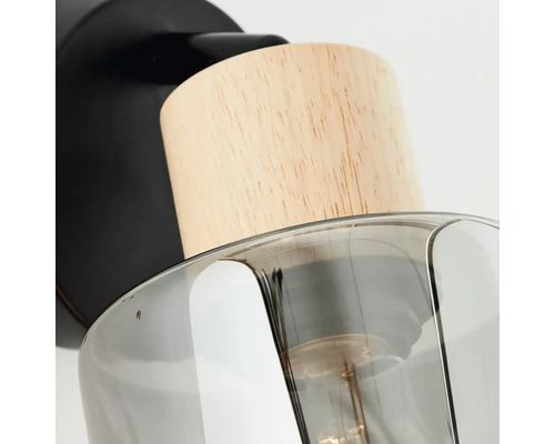 Plafondspot, 1-lichts, HxB 20x11 cm, zwart