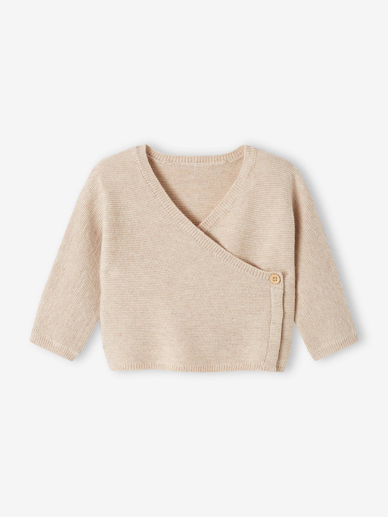 Casaco de lã e algodão rosa bebê estilo casaquinho para maquiagem