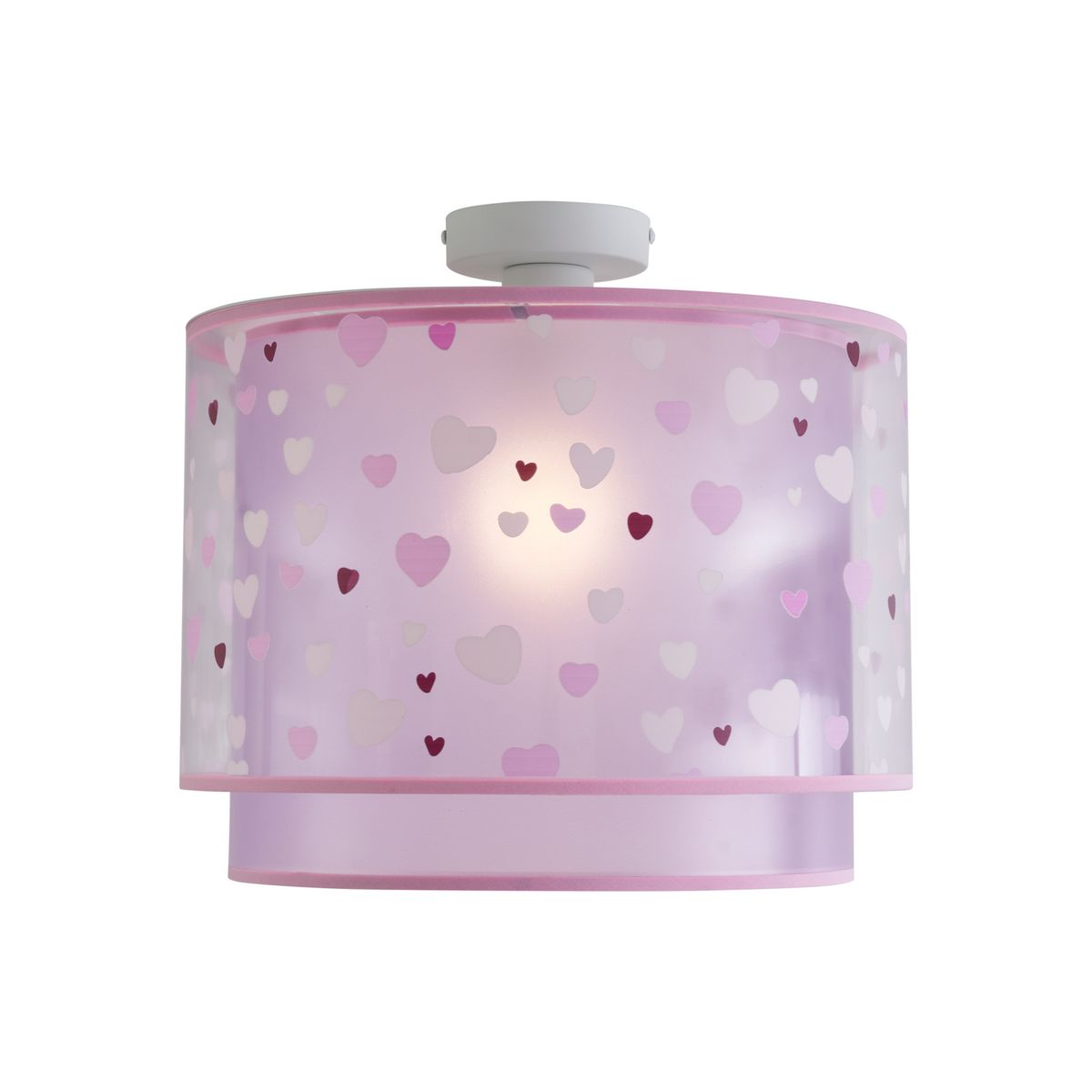 Kinder plafondlamp roze met hartjes - Harrie in Love