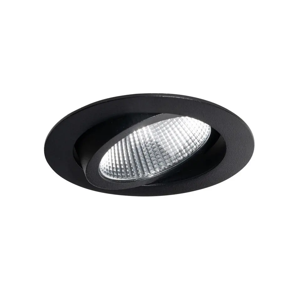 Qazqa professional inbouwspots gaius zwart geïntegreerde led
