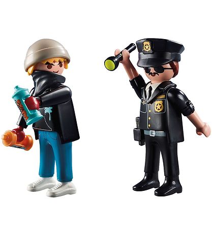 Playmobil DuoPack - Politibetjent Og Spr?jte - 70822 - 10 Dele