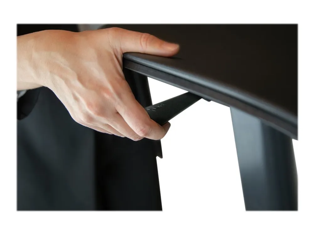 DELTACO Office Premium - Læretaburet - ergonomisk - kurvet kant - polyurethanskum - sort