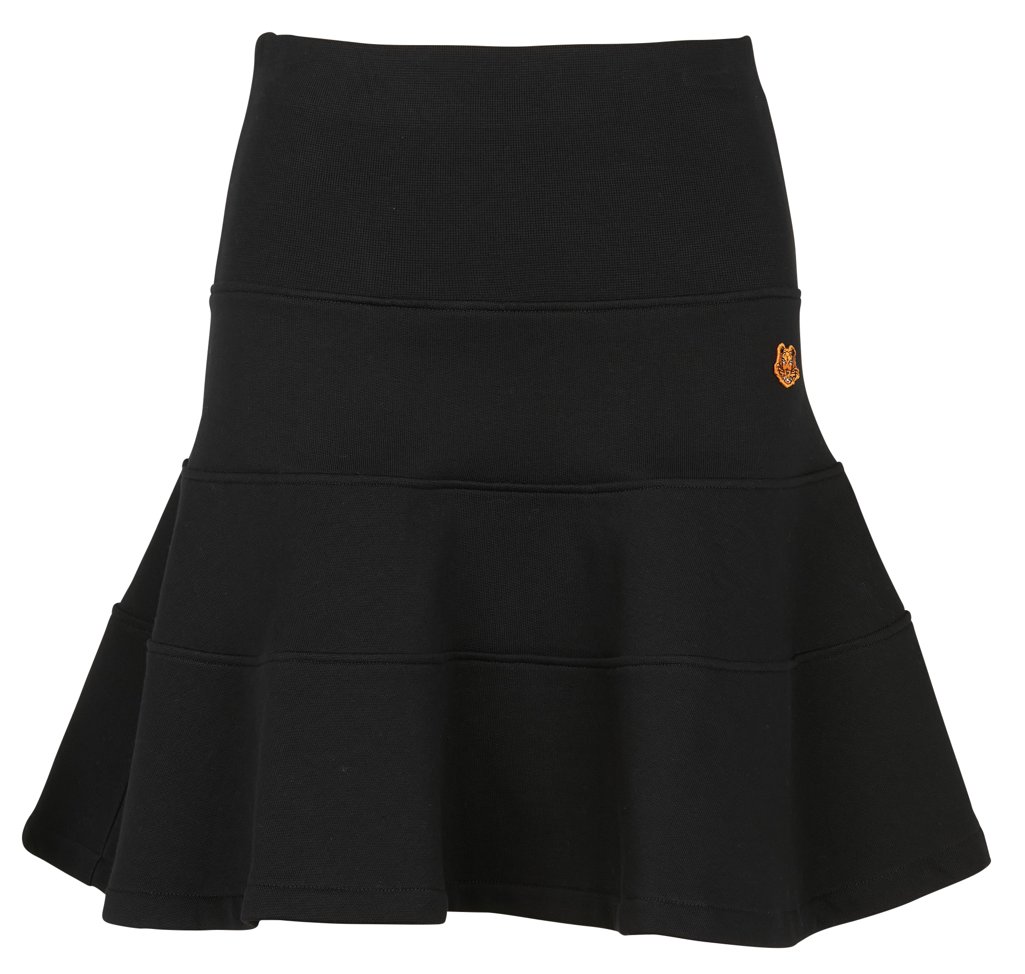 Jupe courte en coton| Noir