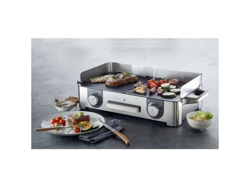 WMF LONO Master Grill - elektrisk grill - bord - 2400W - rustfrit stål (0415280011)