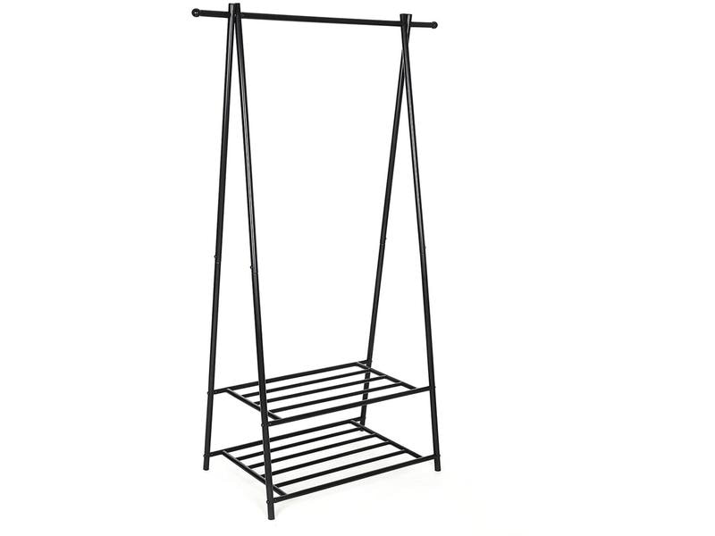 Songmics Garderobenständer 87.5 x 155 cm, Schwarz Kleiderständer