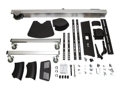 StarTech.com Heavy Duty Rolling Portable TV Cart Stand with Wheels - 32 to 75 inch - Adjustable Rotating Mobile Flat Panel Screen Mount (STNDMTV70) - Vogn med hjul - for fladt panel - plastik, aluminium, stål - sort, sølv - skærmstørrelse: 32