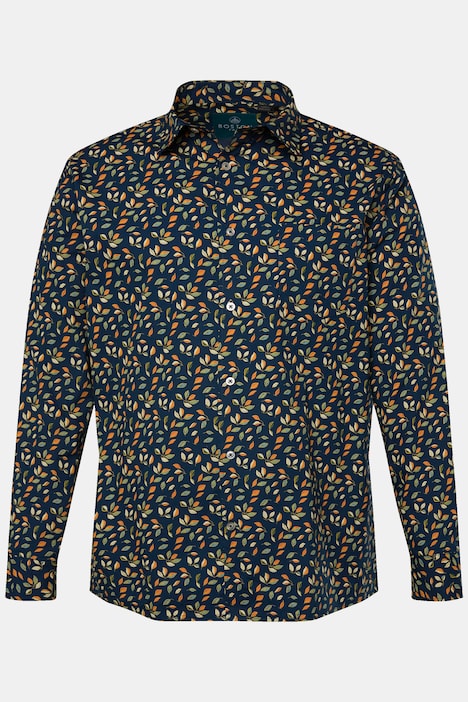 Boston Park Hemd, Langarm, florales Muster, Kentkragen, Comfort Fit, bis 8 XL