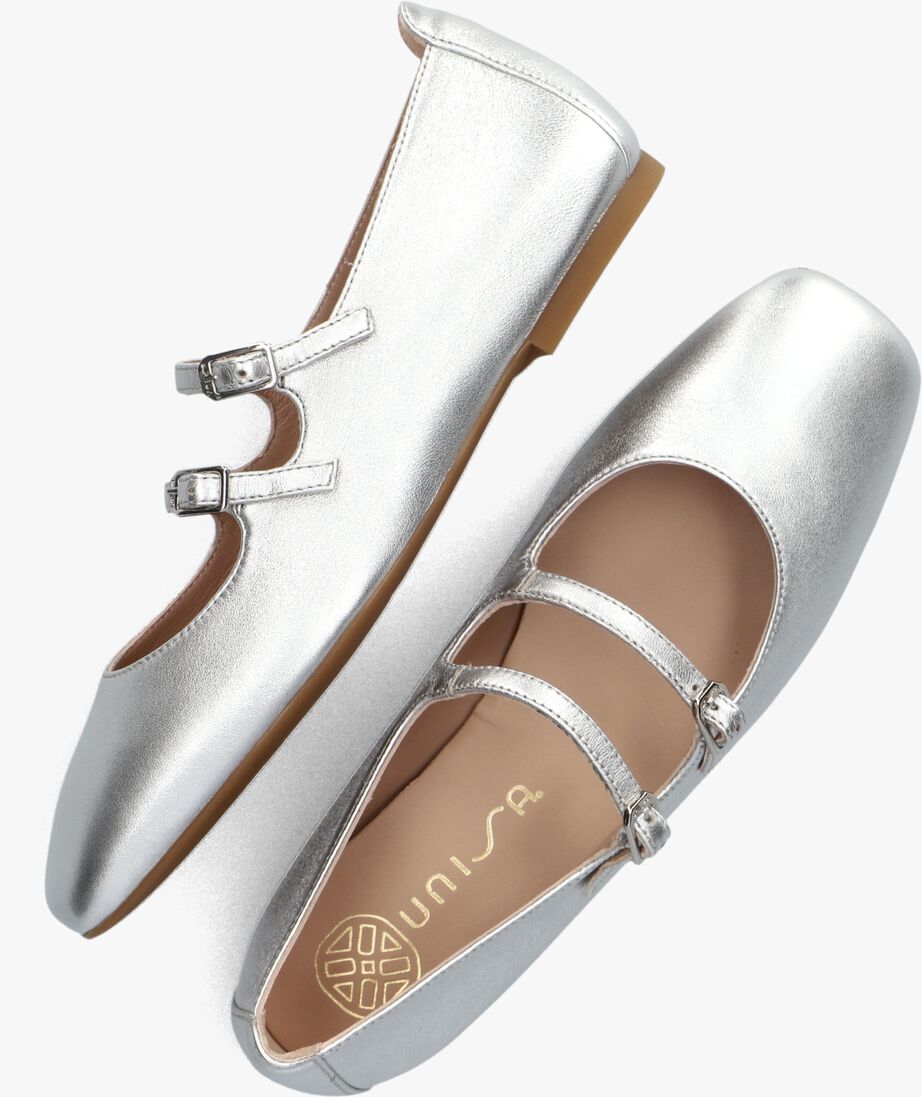 zilveren unisa ballerina's berley