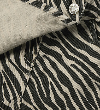 Name It Jeansshorts - NfkZebra - Zement/Black Zebra