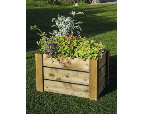 Houten bloembak 60 x 40 x 40 cm naturel