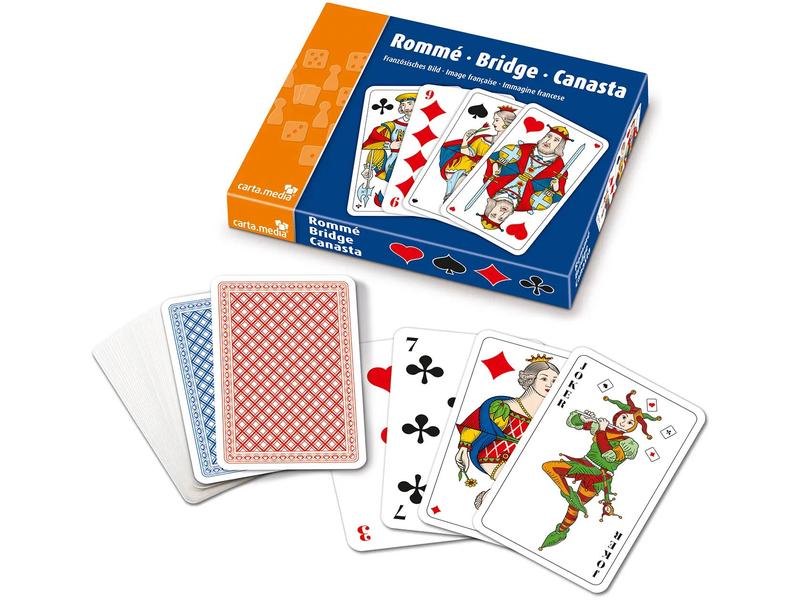 Carta.Media Familienspiel Rommé – Bridge – Canasta Französisches Bild