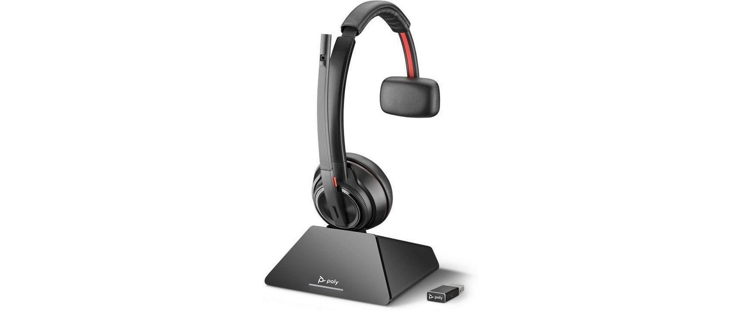 Headset Poly Savi 8210 UC Mono USB-A, D200<br>Headset für PC mit DECT Dongle und Ladestation